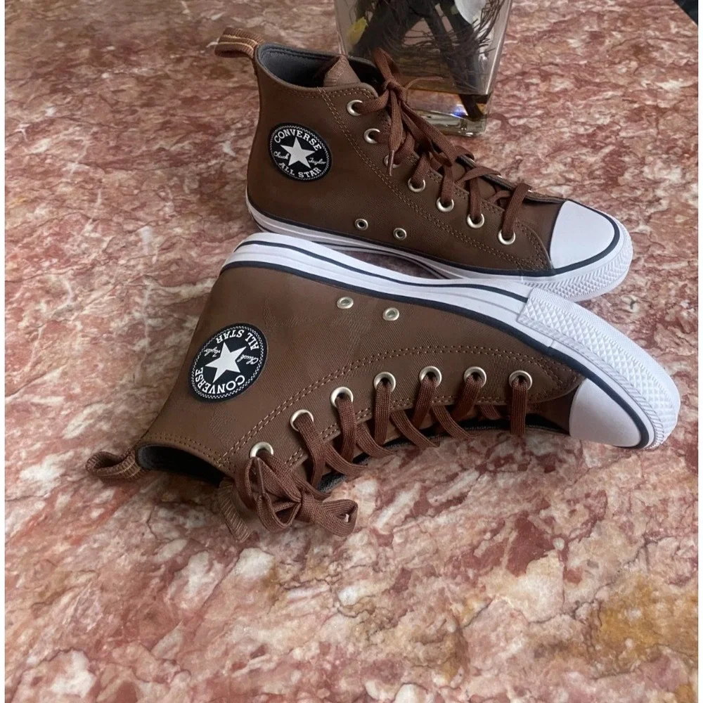 New Converse Chuck Taylor All Star Brown Camo High Top W8/M6 Tectuff Waterproof